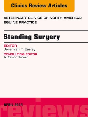 cover image of Standing Surgery, an Issue of Veterinary Clinics of North America